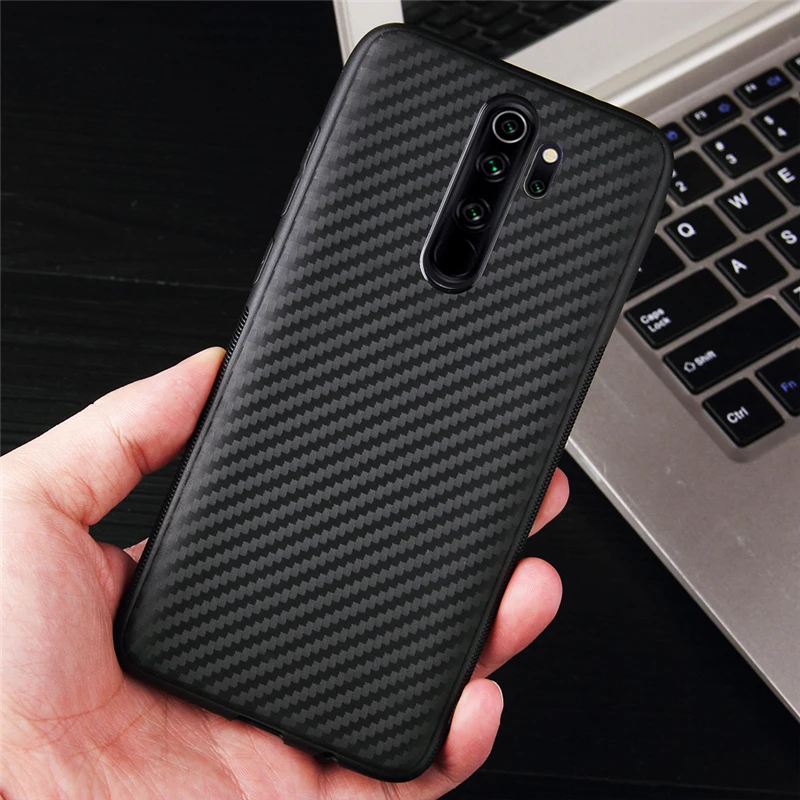 For Xiaomi Redmi Note 8 Pro Case Shockproof Carbon Fiber Texture TPU Phone Cover 6.53 | Мобильные телефоны и аксессуары
