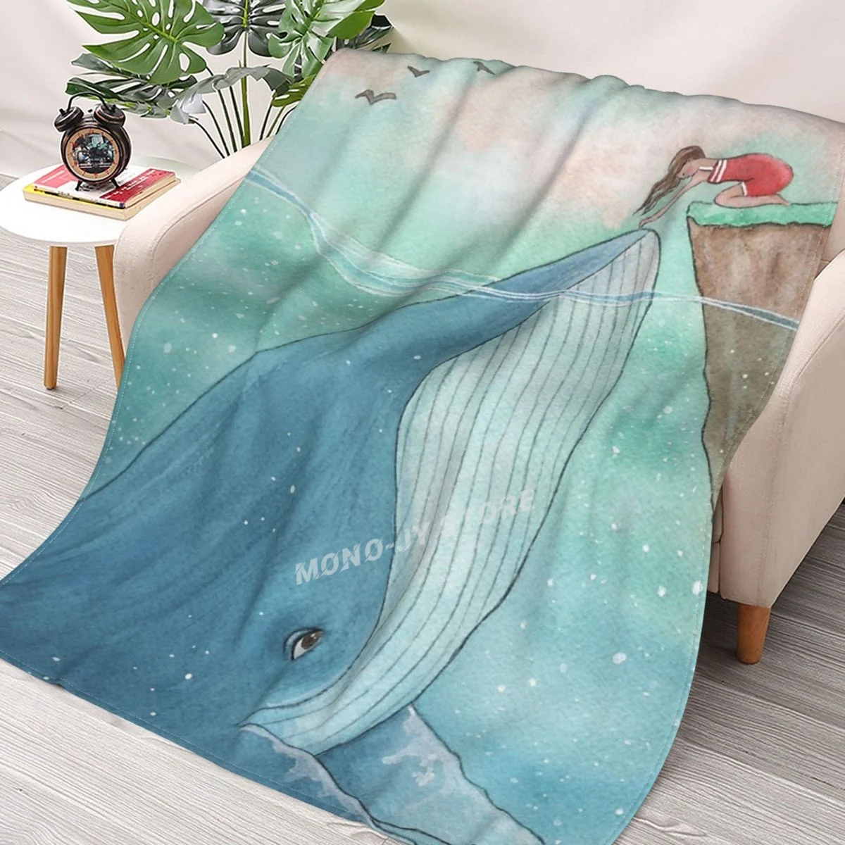 

You Were My First Love whale Throw Blanket Sherpa Blanket Bedding soft Blankets