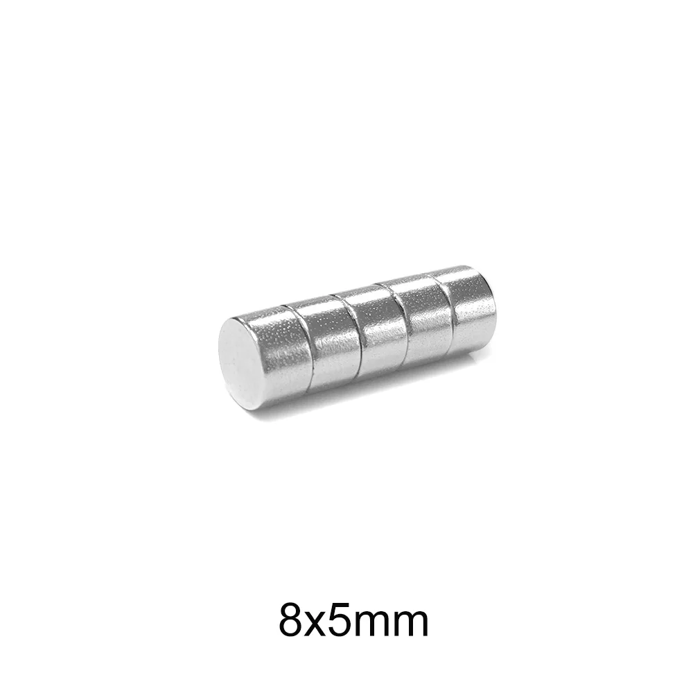 

Неодимовый магнит NdFeB диаметром 8x5 мм, 20 ~ 250 шт., 8x5 мм, дисковый постоянный мощный магнит NdFeB, сильный 8*5 мм N35