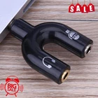 Кабель-разветвитель 3,5 мм, 1 штекер-2 штекера, для наушников, гарнитуры, MP3, MP4