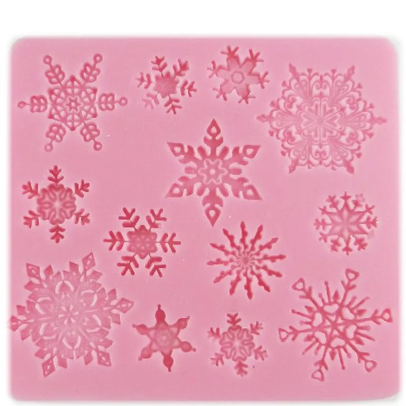 

1PCS Christmas Decorations Snowflake Lace Chocolate Party Diy Fondant Baking Cooking Cake Decorating Tools Silicone Mold