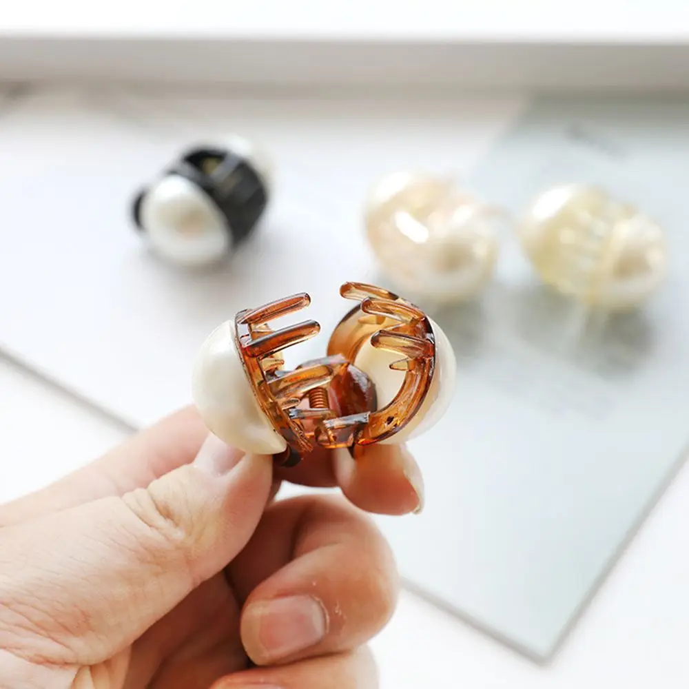 Корейские милые круглые мини шпильки с жемчугом для женщин и девочек заколки