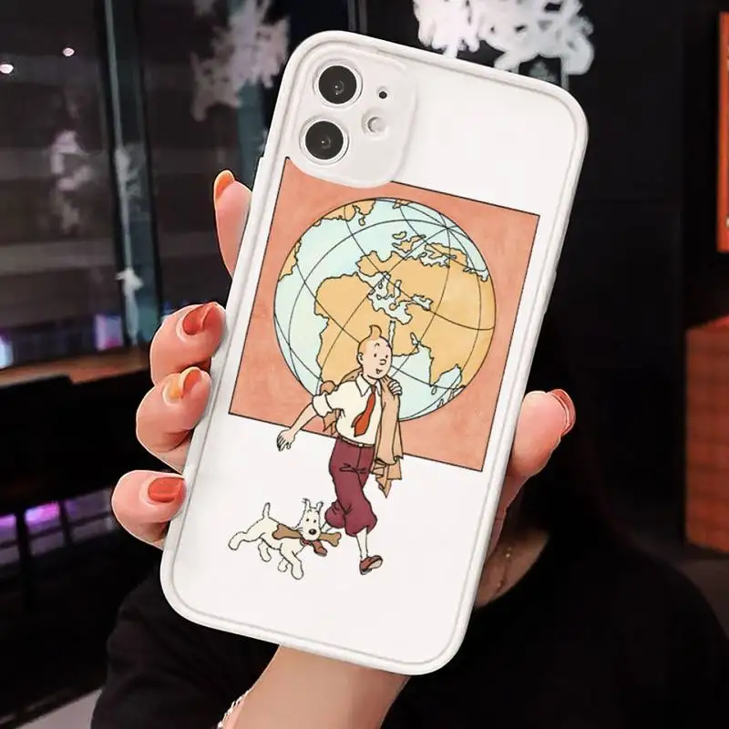 

The Adventures of Tintin Phone Cases Matte For iPhone 12 Mini 11 Pro XR XS Max 7 8 Plus X Hard PC Back Cover