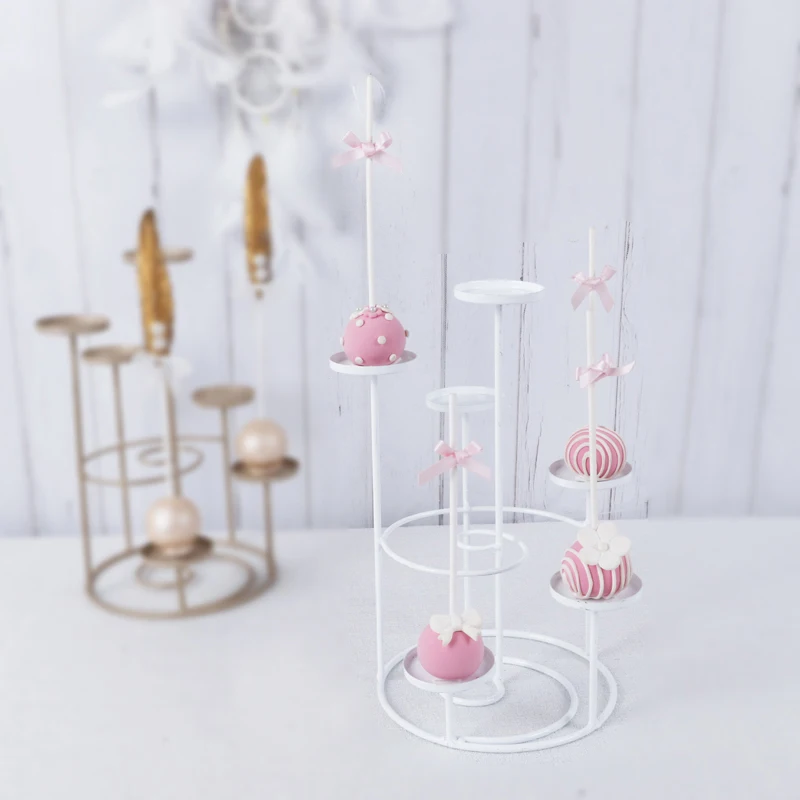 

Metal Lollipop Display Racks for Wedding Kids Children Birthday Christmas Party Tableware Dessert Plates Cupcake Macaron Holder