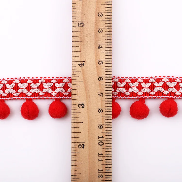 1 ярд классическая отделка помпоном кружевная ткань аксессуары для шитья бахрома