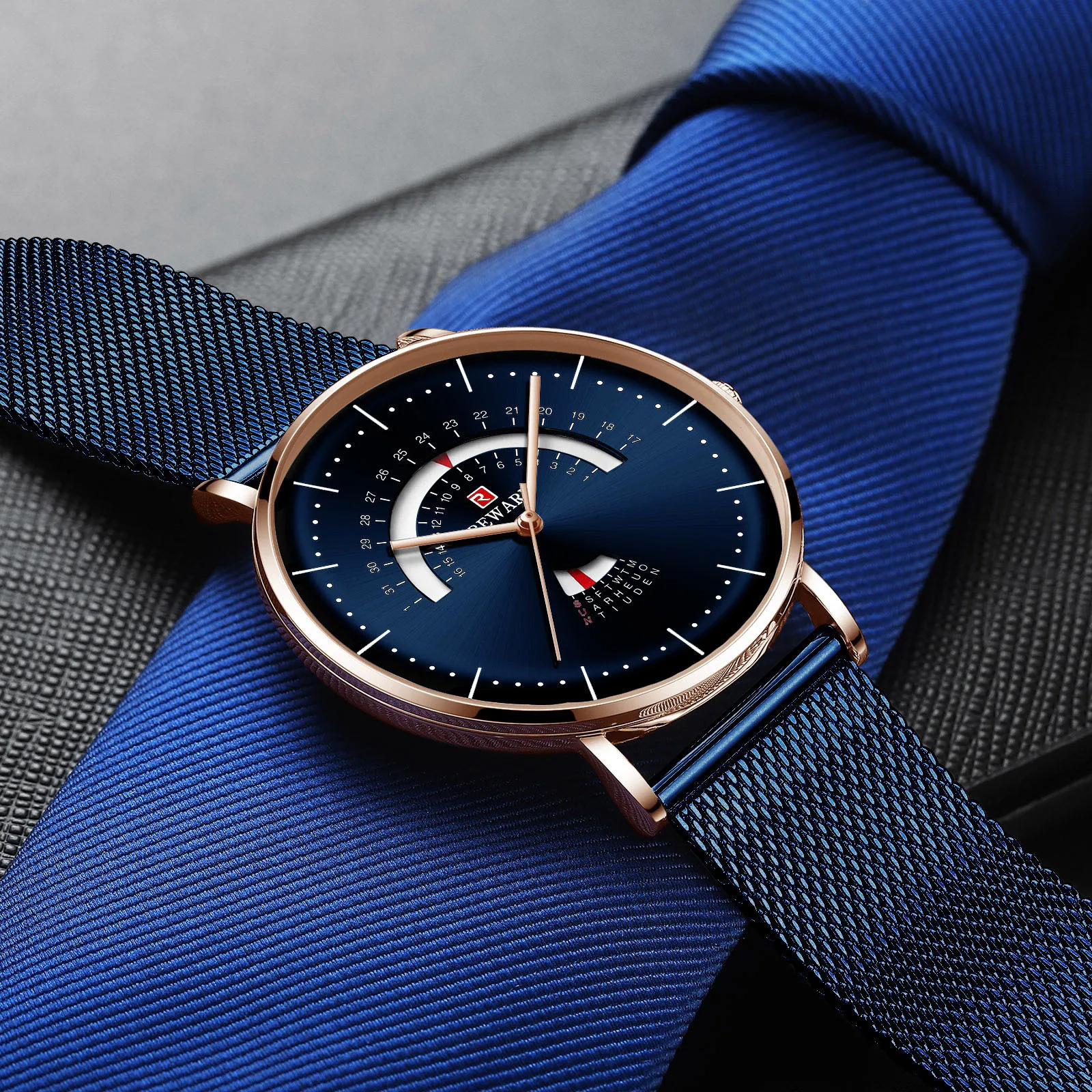 Часы наручные мужские кварцевые с автоматической датой модные деловые