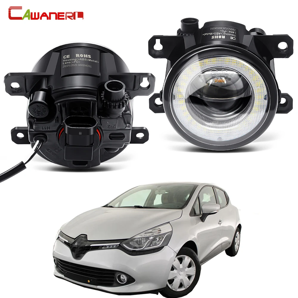 

2 х автомобилей правый + левый туман светильник в сборе светодиодный Ангел глаз DRL Дневной светильник 30 Вт 8000LM 12V для Renault Clio Характеристическ...