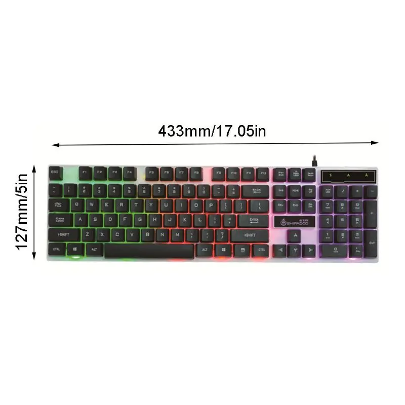 gaming keyboard with led lighting mechanical keyboard for computer laptop gaming deviceaccessories free global shipping