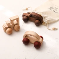 1set wooden toys beech wood car blocks educational montessori toys baby teething newborn birthday gift wooden toy baby product