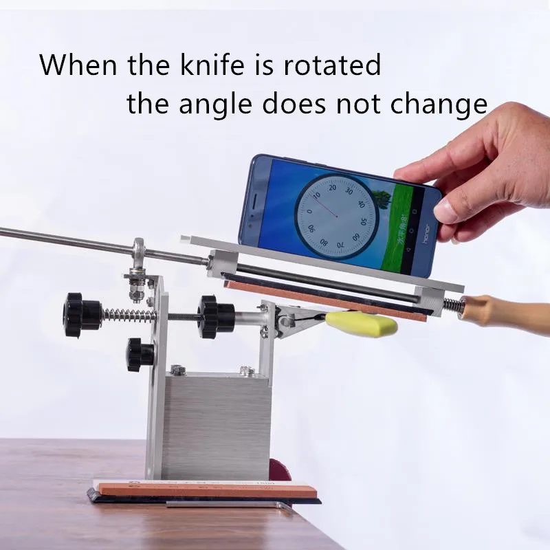 

Newest Portable Rotation 360 degree pencil knife KME knife sharpener system 3 whetstone (120# ,600# ,1500# )