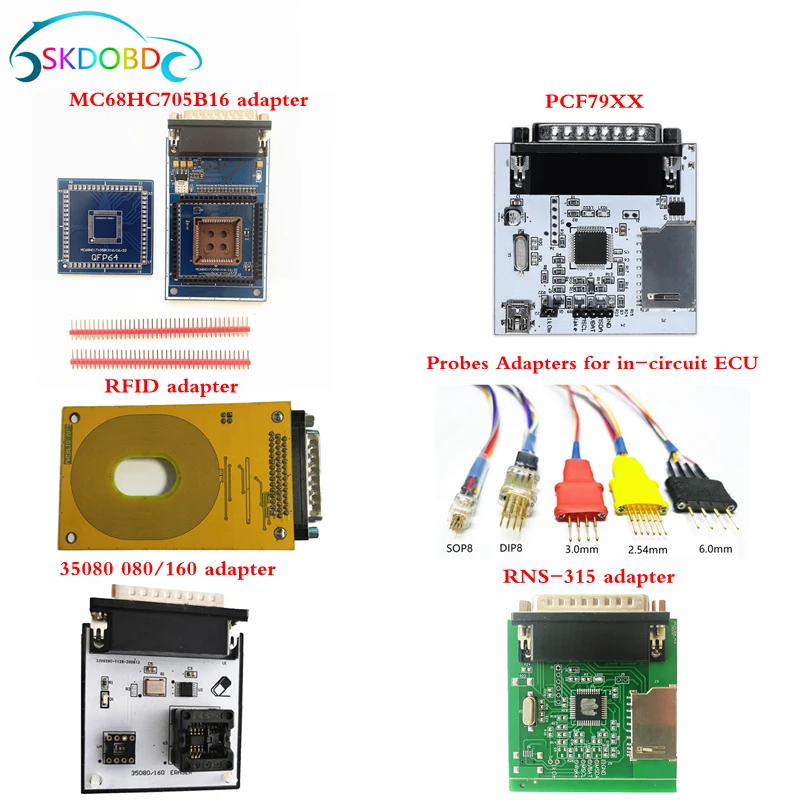 Программатор IPROG v85 + iProg Prog сменные детали RFID/MB IR/PCF79XX/5 шт. адаптеров зонда без