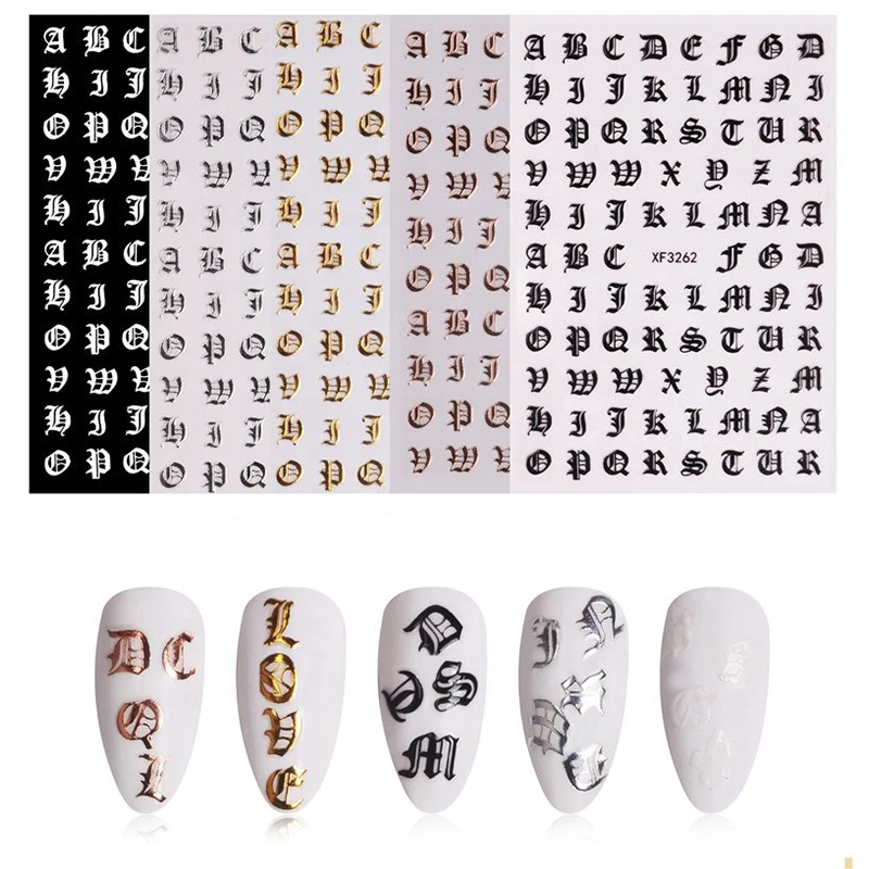 

5pcs/6pcs Nail Sticker Set Laser Symphony Butterfly Symbol Nail Sticker Nail Art Charm Creation Decoration Tool
