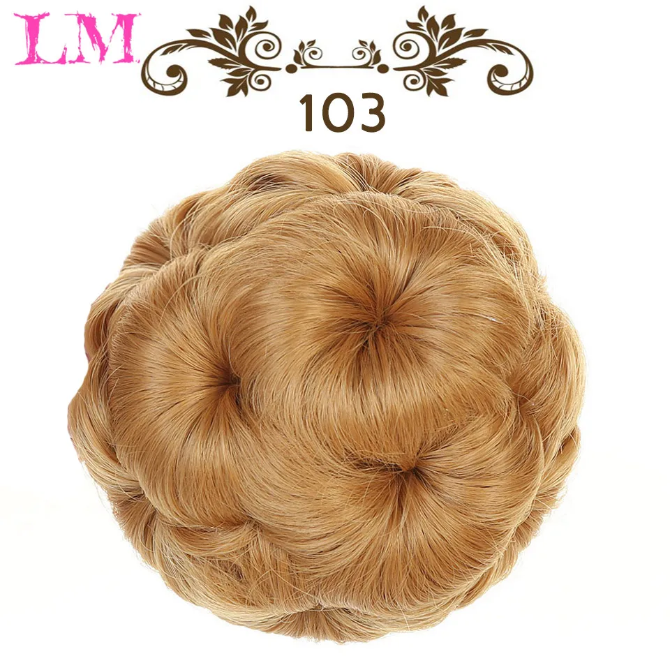 

LiangMo Synthetic High Temperature Fiber Chignon Nine flowers Hair Women Curly Chignon Hair Bun Donut Clip In Hairpiece