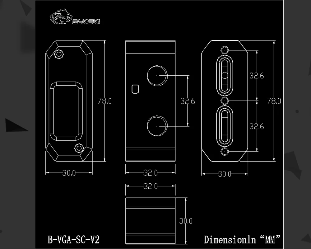 Bykski B-VGA-SC-V2, Bykski's GPU Блок мост цифровой дисплей термометр Замена модули, для Bykski's GPU блоки