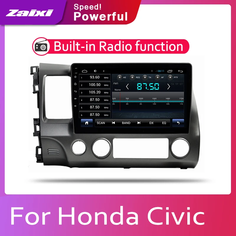 ZaiXi Android автомобильный 2 din Мультимедиа GPS навигация для Honda Civic 2006 ~ 2011 vedio стерео