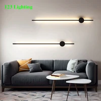 remote control dimmable led wall lights black body living room bedroom wall sconce geometric art 110220v loft wall decoration