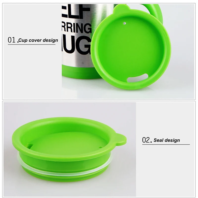 400 мл Автоматическая Магнитная кружка из нержавеющей стали самоперемешивающаяся