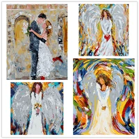 frame picture angel diy painting by numbers acrylic paint by numbers wall art picture by numbers 40x50cm home decors