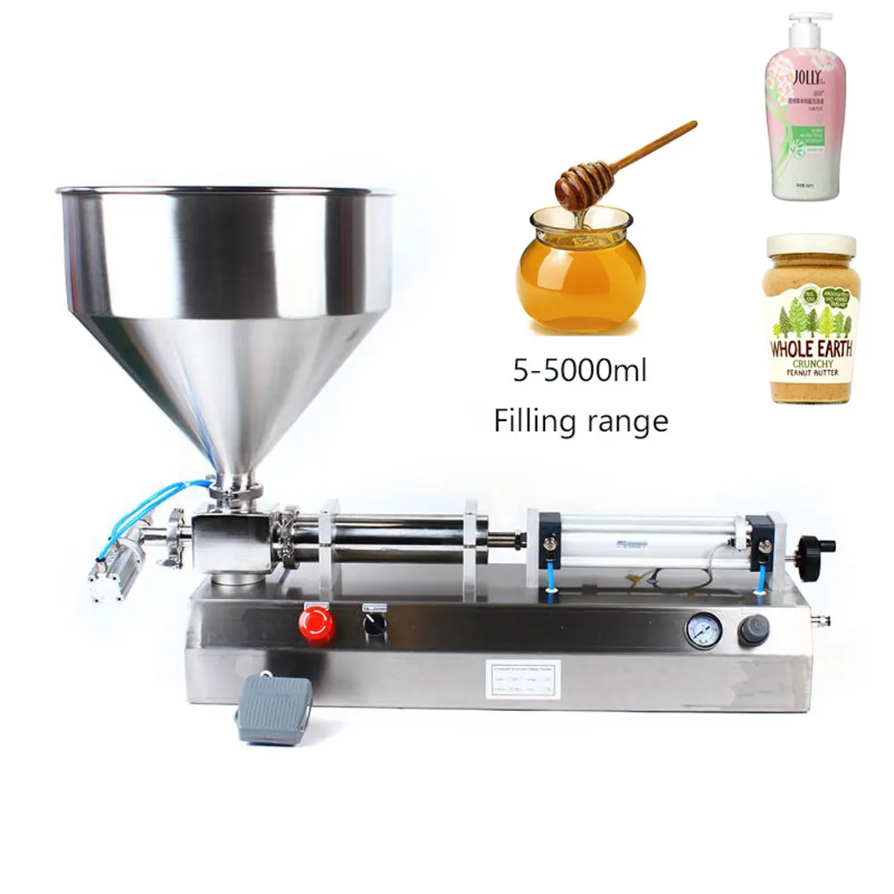 

5-5000ml Pneumatic Filling Machine Volumetric Soft Drink Food Beverage Facial Cream Oil Water Juice Honey Liquid bottle Filler