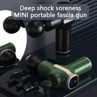 mini massage gun electric massager muscle relaxation fitness vibration massager touch screen deep tissue percussion pain relief