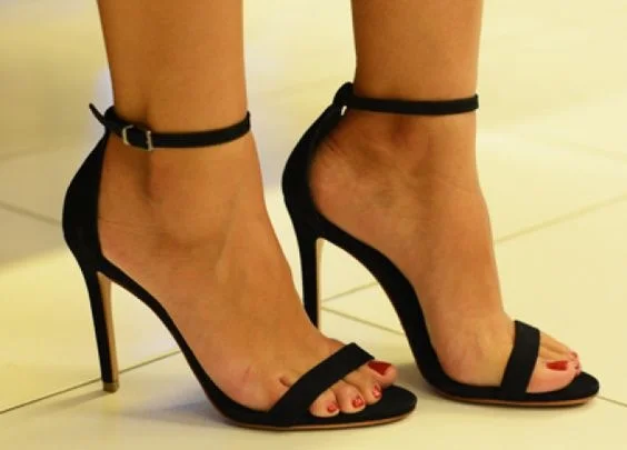 

2021 summer new Color matching button High Heel Sandals