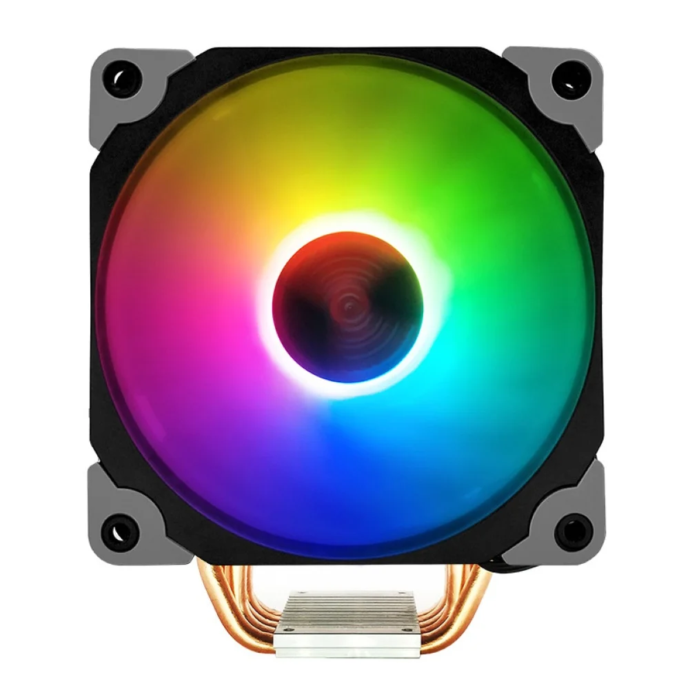 Enfriador de CPU 5 tubos calor con RGB вентилятор 4pin ШИМ 90 мм ventilador para computadora LGA775/115x/1366