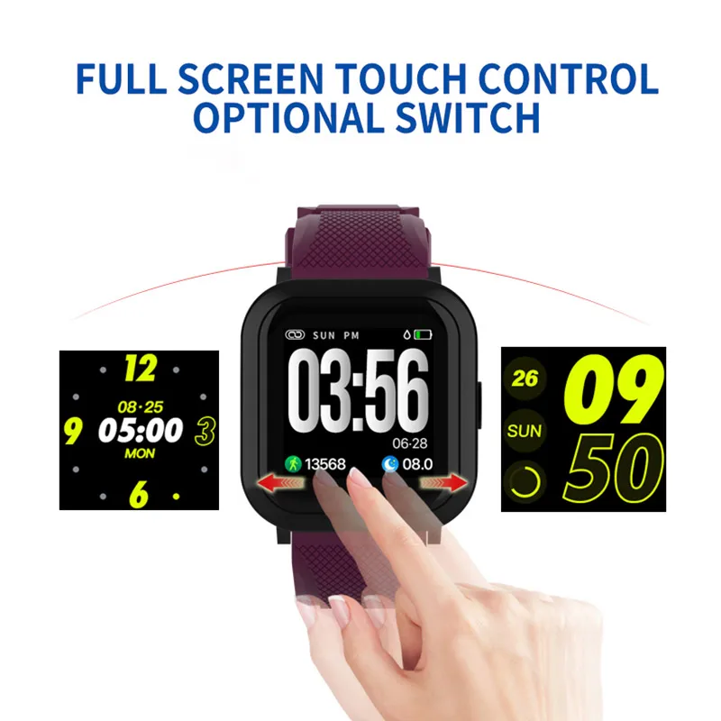 Nennbo DB12 Умный браслет для мониторинга артериального давления и сердечного ритма, фитнес-браслет для мужчин и женщин, спортивный браслет, водонепроницаемость IP68.