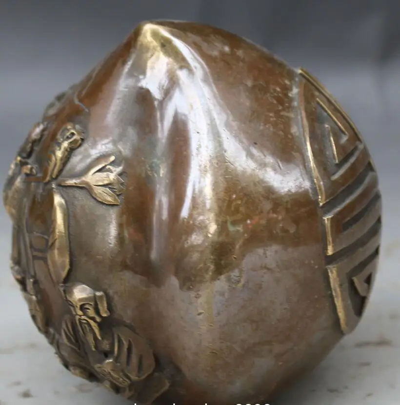 12 см китайская Бронзовая скульптура Миф 8 бессмертный Бог Длинная жизнь