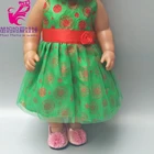 Одежда для куклы 17 дюймов, Одежда для кукол 18 дюймов, зеленое платье для новогодней елки, платье для куклы
