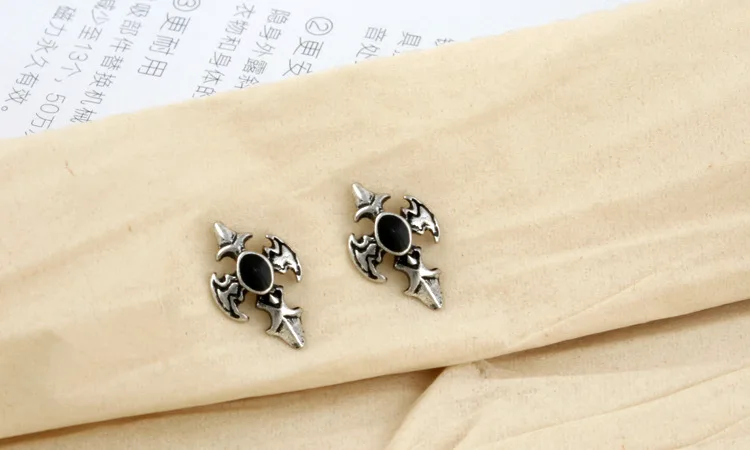 Модные серьги-гвоздики с крестом из нержавеющей стали модные мужские армейские