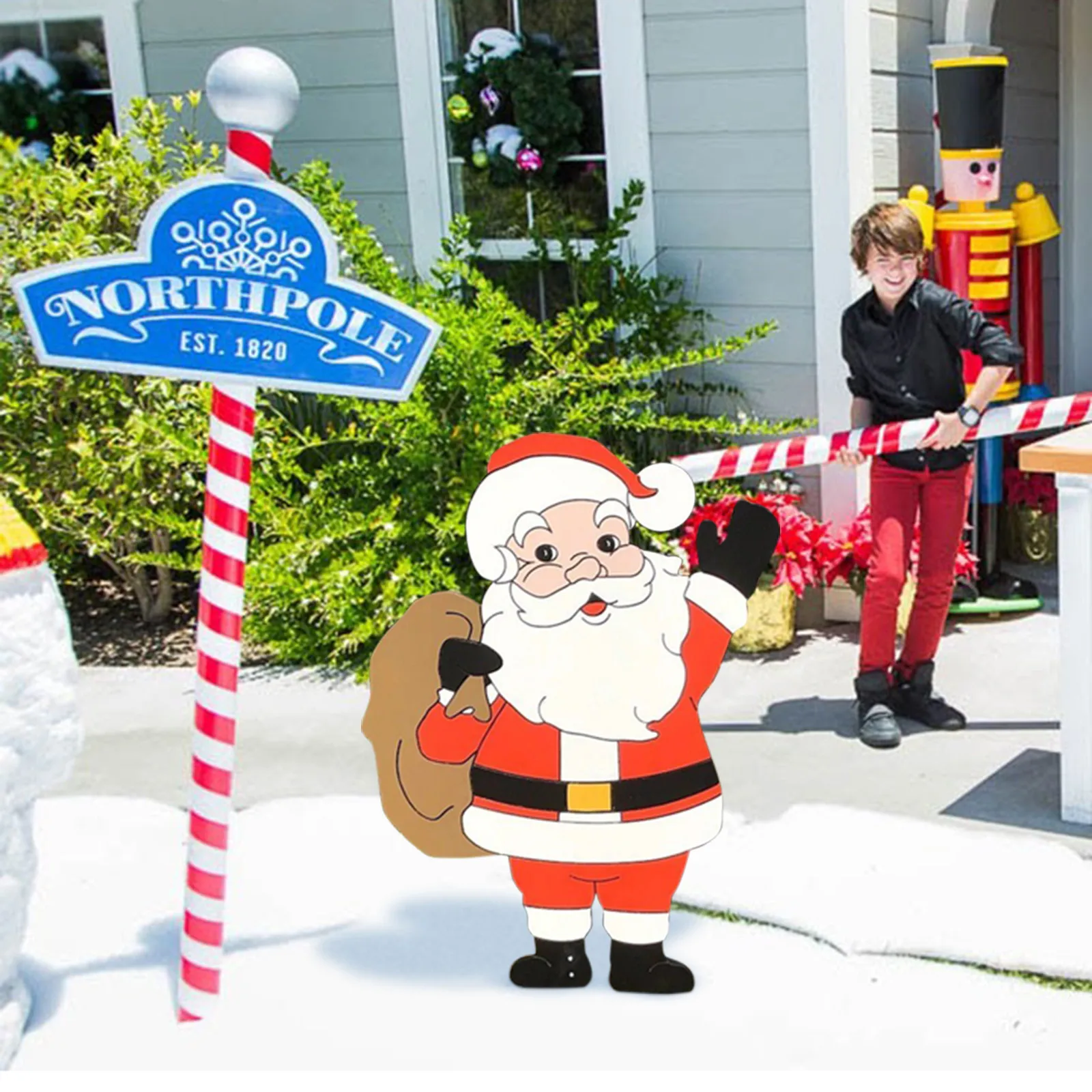 

Christmas Wooden Ornaments Surprise And Interesting Christmas Outdoor Decoration-garden Yard Arts Xmas Gift New Year 2022 Noel#Z