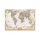 Винтажная карта мира 59x42 см, физическая карта, Нетканая карта без рамы, карта с важными реками, Карта мира для образования, офиса, домашний декор