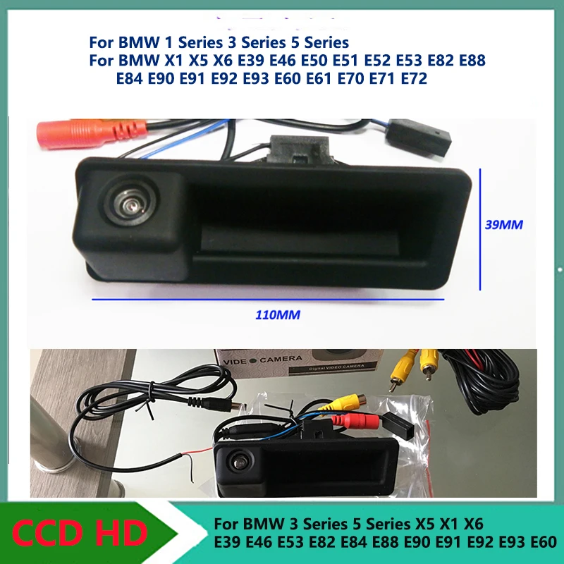 Камера заднего вида с ручкой для багажника BMW E60 E61 E70 E71 E72 E82 E88 E84 E90 E91 E92 E93 X1 X5|Камеры