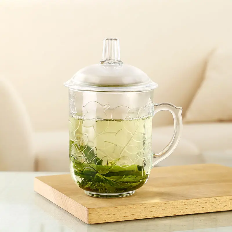 Стеклянная чашка для дома утолщенная термостойкая устойчивая к трещинам Мужская