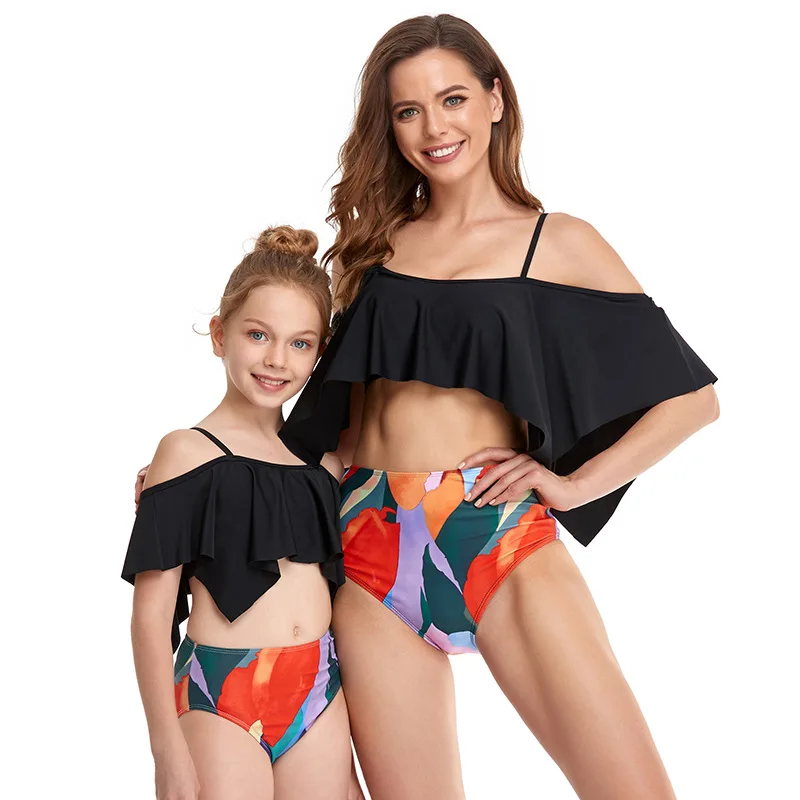 

Family Matching Swimwear Mother Daughter Taseel Bikini Bathing Suit Brachwear Swimwear Family Matching Outfits Mom Kids Swimsuit