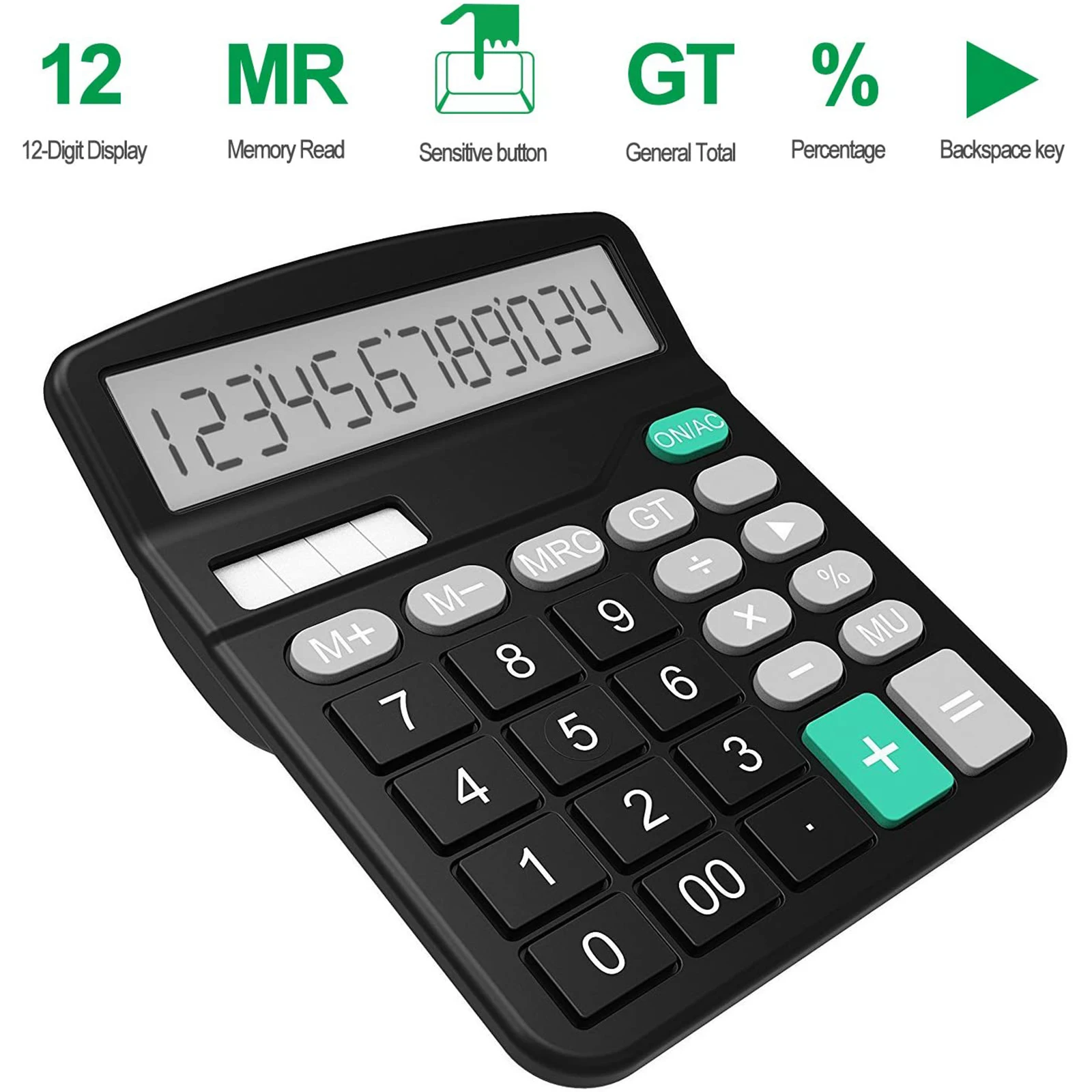 Office Handheld Desktop Calculator Dual Solar Power Business Accounts Pink | Компьютеры и офис