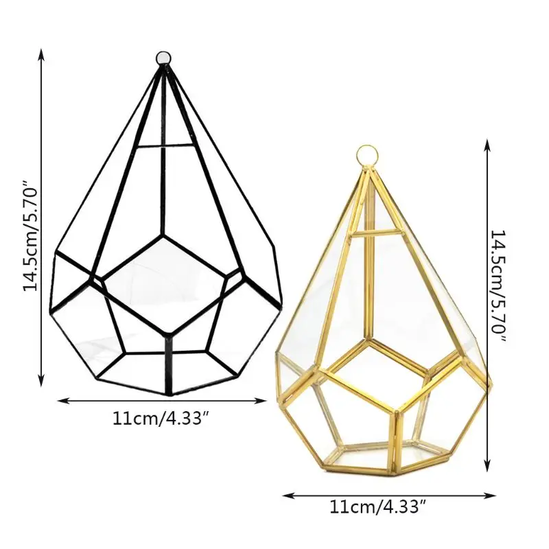 Подвесной стеклянный террариум Современная Художественная стена в форме слез
