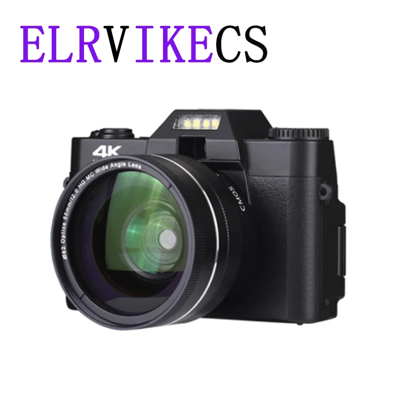 Цифровая камера ELRVIKECS 2021 4K HD 16X микро Одиночная ретро с Wi Fi профессиональная