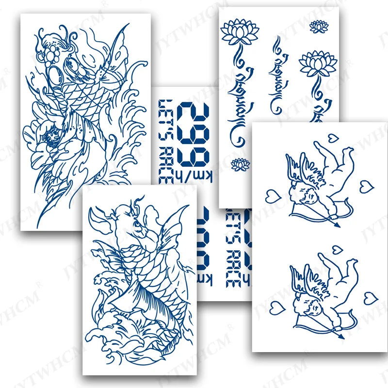

Juice Lasting Waterproof Temporary Tattoo Sticker Art Painting Arm Legs Tattoos Sticker Realistic Fake Ink Flash Tattoos