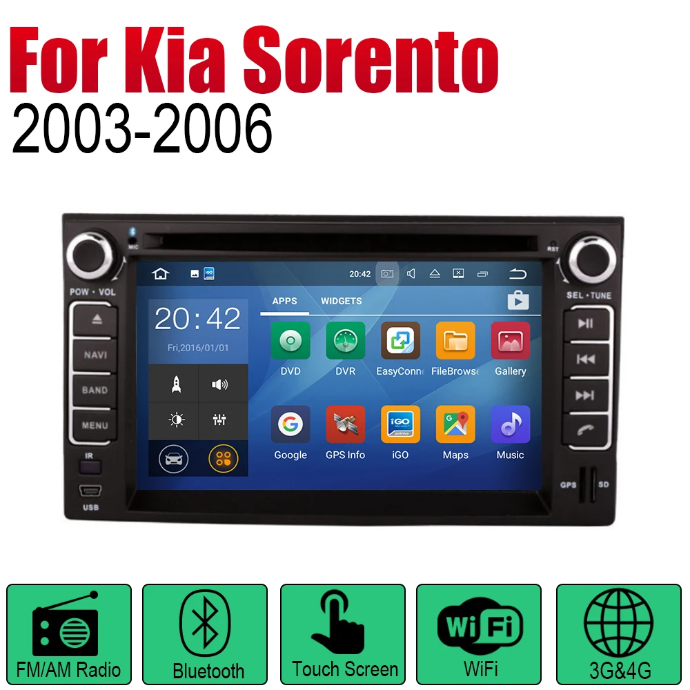 ZaiXi Android 2 Din автомобильное радио, DVD для Kia Sorento Naza Sorento 2003~ 2006 Автомобильный мультимедийный плеер gps навигационная система Радио