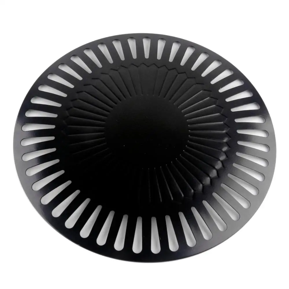 Круглая железа Корейская решетка для барбекю тарелка антипригарный сковорода