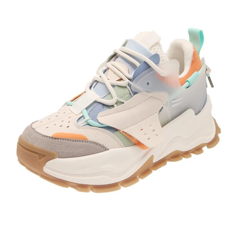 

2021 Spring Women Platform Sneakers Fashion Sports Casual Shoes Luxury Designers Chunky Woman Old Dad Shoes Tenis Female 5cm