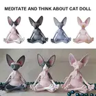 статуэтка для интерера будда статуэтка Креативная Модель ПВХ безволоконная кошка Сфинкс Кошка животные экшн-Фигурки игрушки животные модель фигурки игрушки для детей модель животных кукла