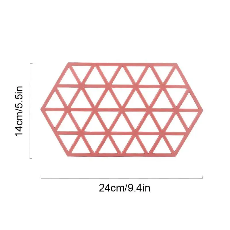 

Hollow Insulation Placemat Rubber Heat Resistant Pot Pan Mat Geometric Non Slip Dining Table Pad Kitchen Dining Table Supplies