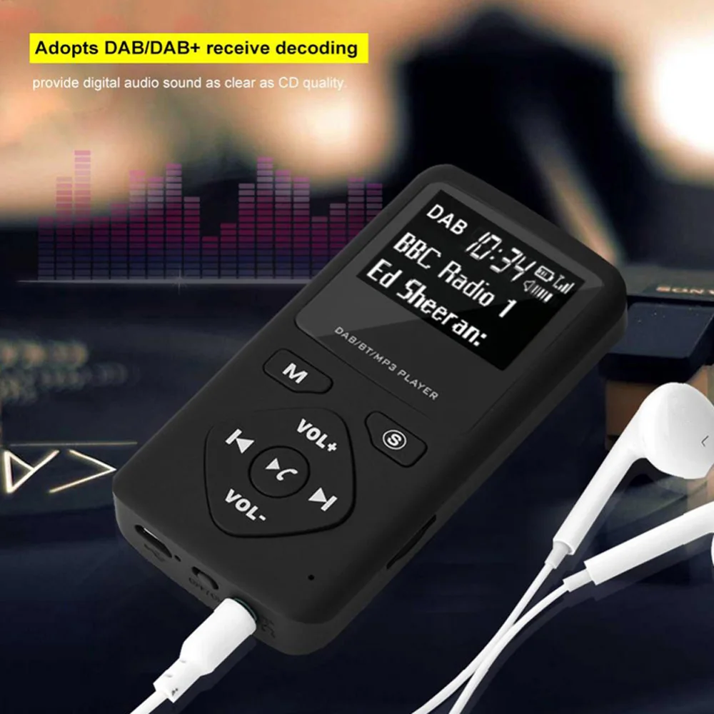 Портативный цифровой радиоприемник Bluetooth MP3 Mini DAB/DAB + аудио радио FM стерео плеер