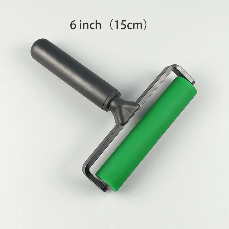 Black plastic 6inch 1 шт. удаление пыли липкий силиконовый ролик антистатические Роликовые щетки ручной очиститель ремонт телефона ручной инструмент - Цвет: Black plastic 6inch