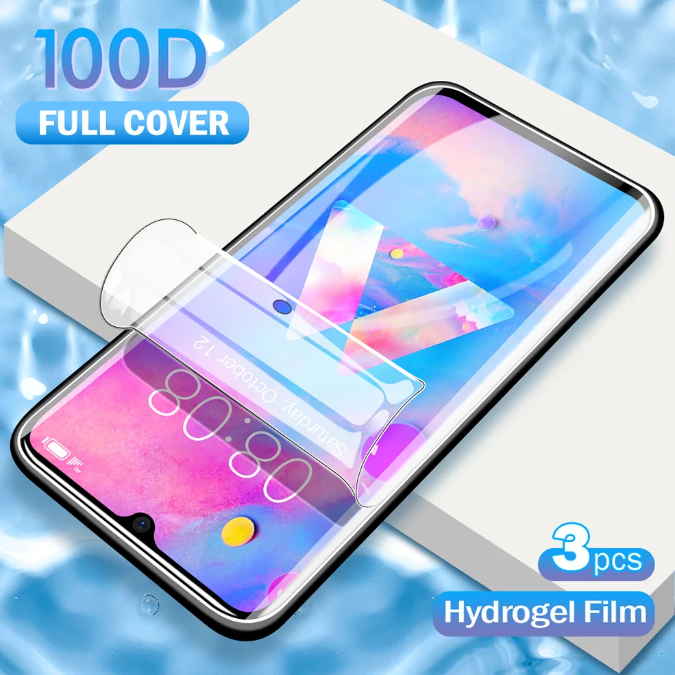 100D Гидрогелевая пленка для Samsung Galaxy S10 S11 S9 S8 Plus S10e Note 9 Защитная экрана A50 A70 мягкая 3