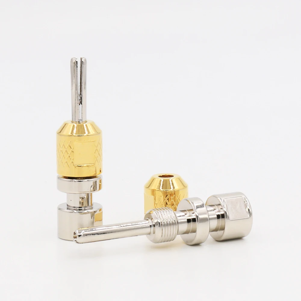 Hi-end audio CAB single Rhodium platedAudio Banana plug 4MM hole Speaker banana connector | Электроника