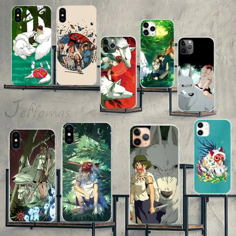 

Mononoke Hime anime Phone Case for iPhone 7 8 11 12 13 mini pro X XS XR MAX Plus