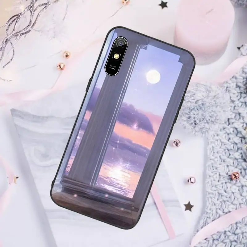 

Moon starry sky sun creative illustration Phone Cases For Xiaomi Mi Redmi Note 7 8 9 pro 8T 9T 9S 9A 10 Lite pro